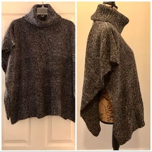 Cable-Knit Poncho
